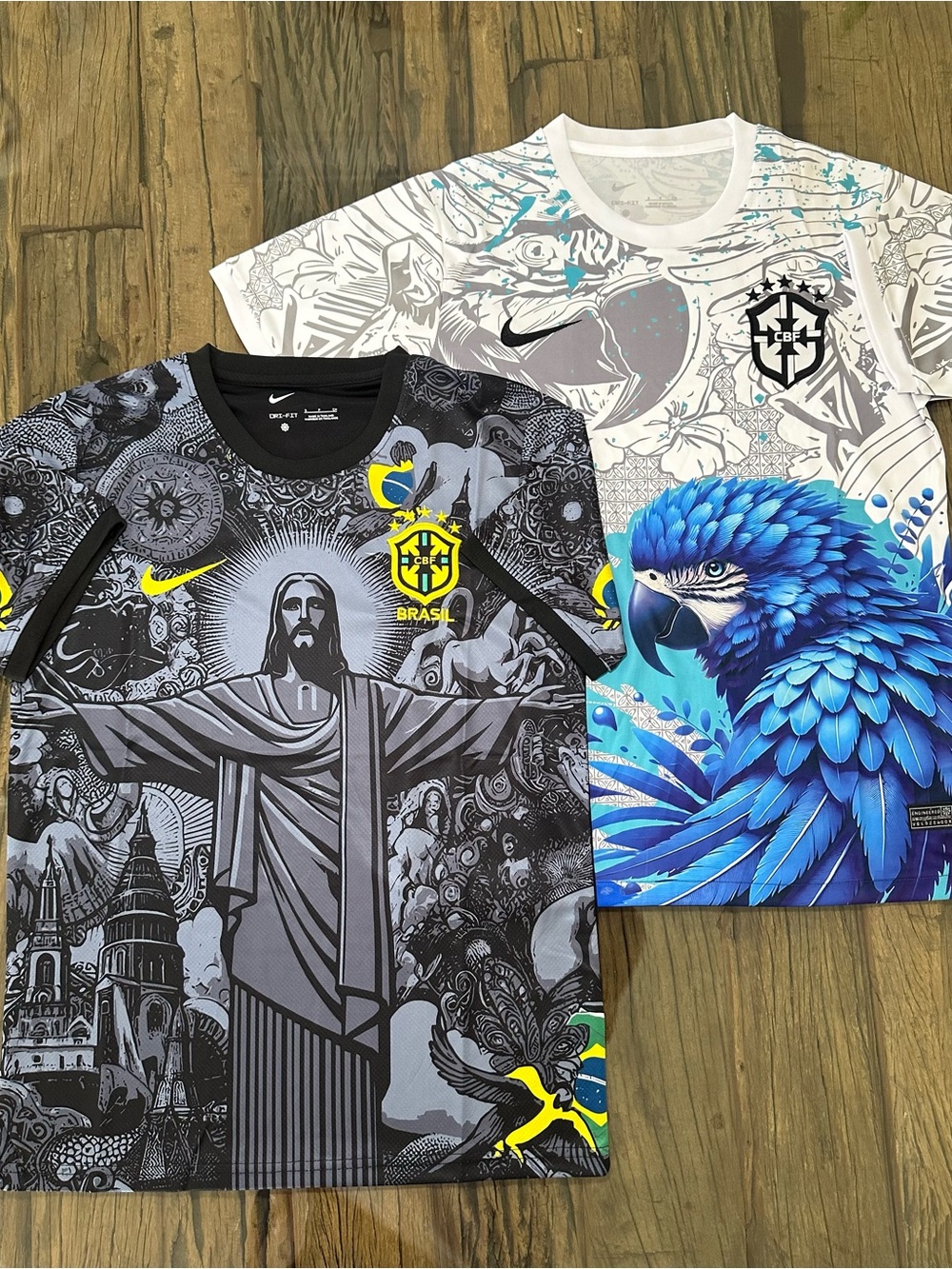 Brazil Jersey Bundle Christ The Redeemer and Spix Macaw BNWT - S,M,L,XL,XXL